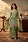 Luxuria Vol 1 By Beriston Tissue Silk Embroidery Sharara Suit
